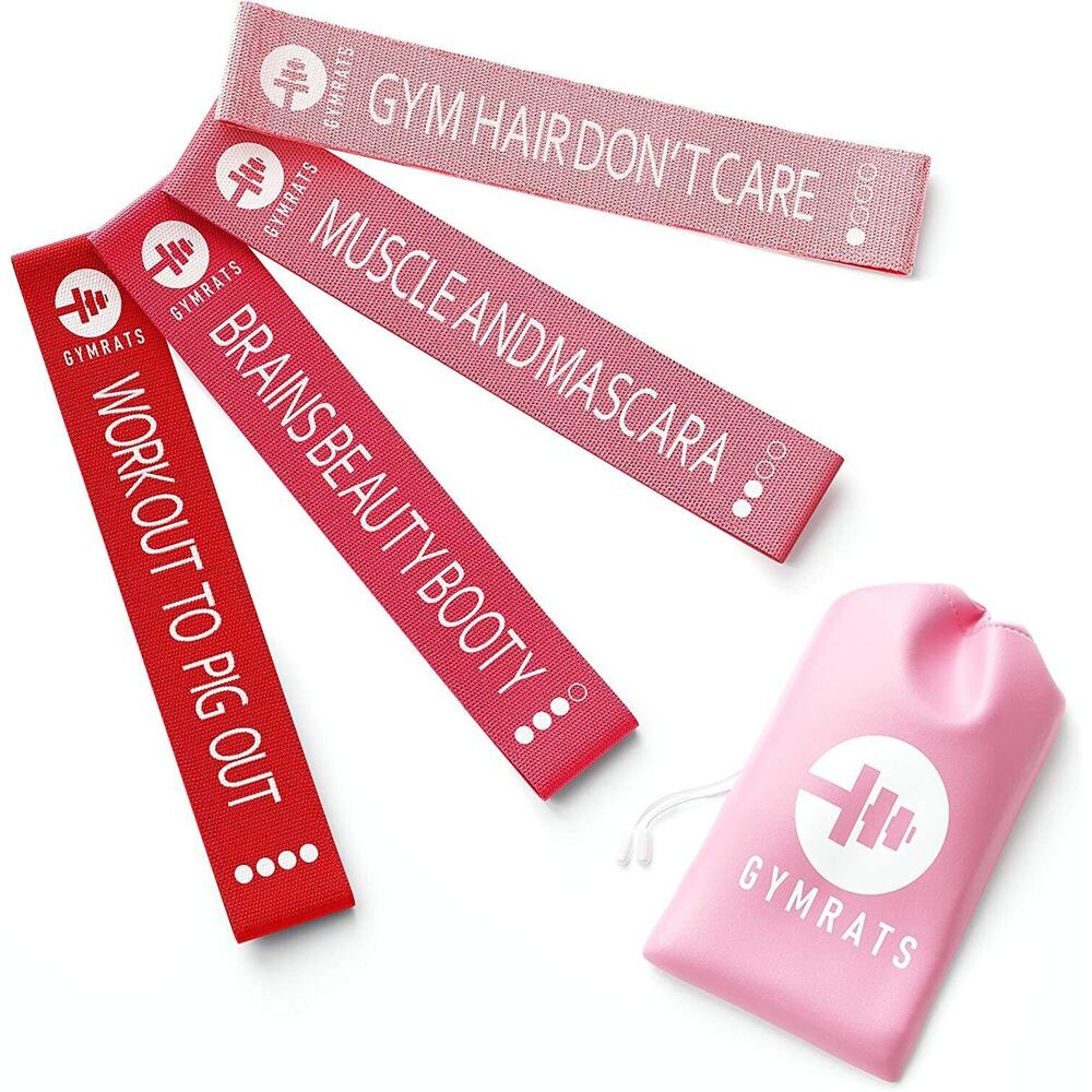 GymRats Resistance Bands: Exercise Fitness Bands Set of 4 100% Latex Booty Bands - Picture 2 of 12